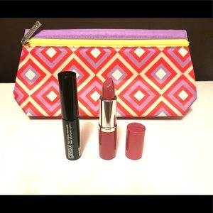 Clinique Makeup Bag, Lipstick & Mascara
